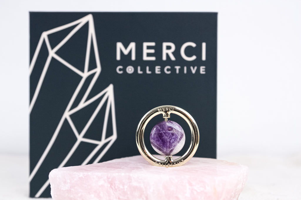 Merci Collective Packaging and crystal ring