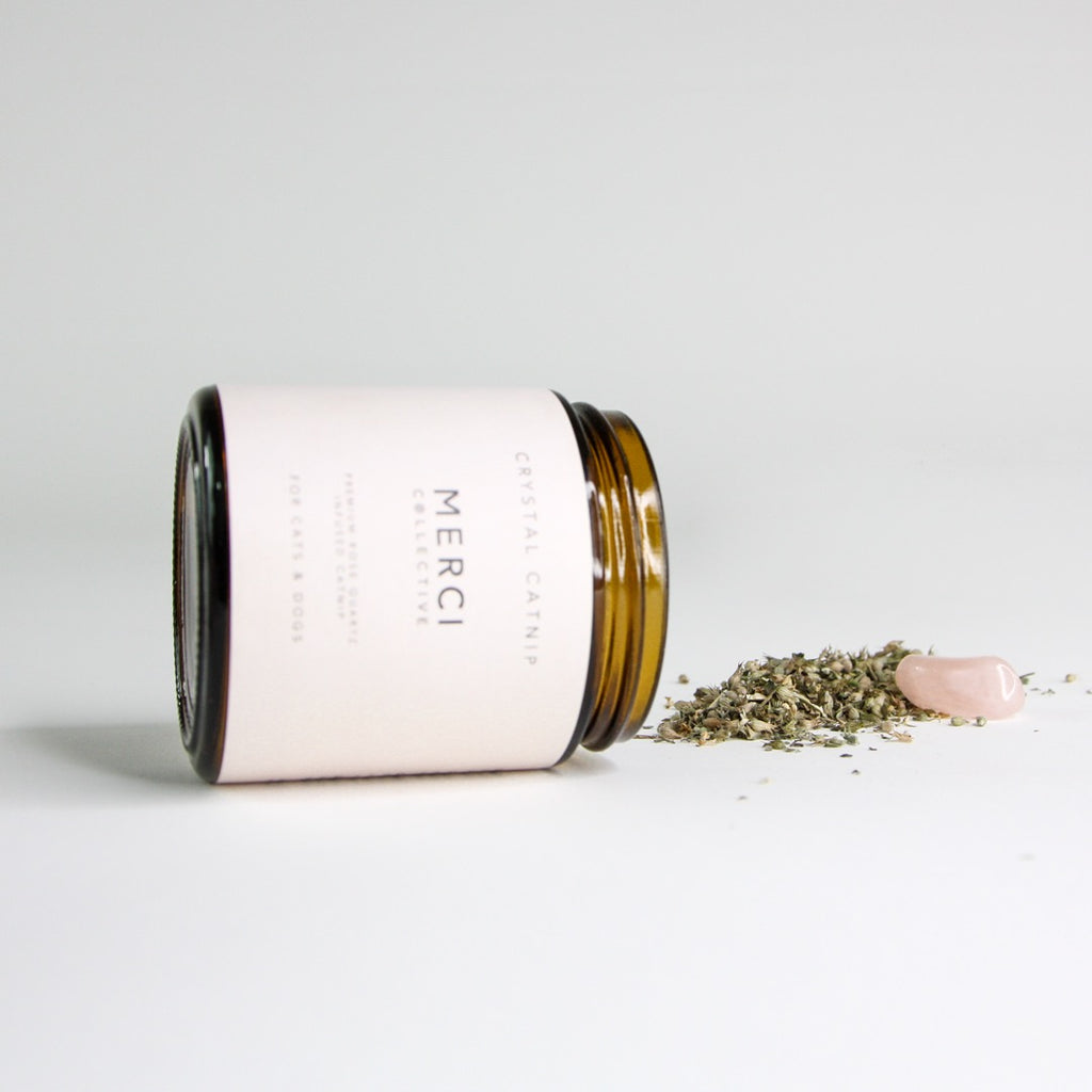 catnip infused with rose quartz healing Crystal for cats and dogs